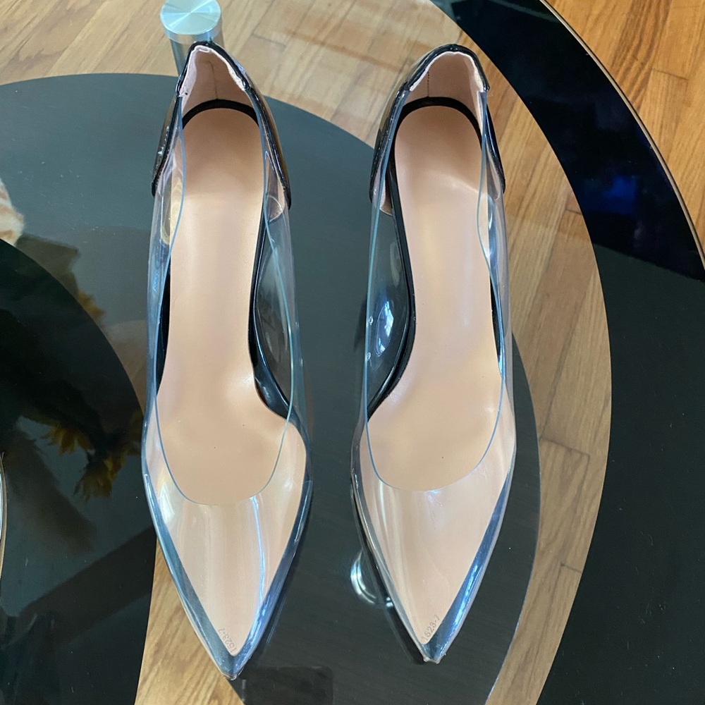 Elegant Black and Transparent Women's Heels